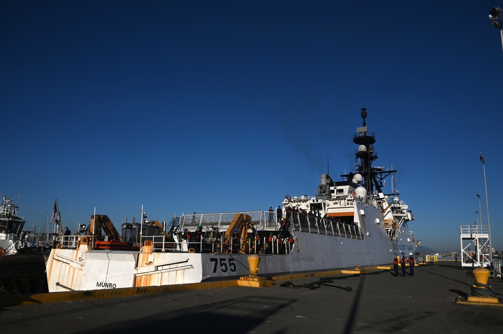 U.S. Coast Guard Cutter Munro returns home following 118-day Western Pacific deployment