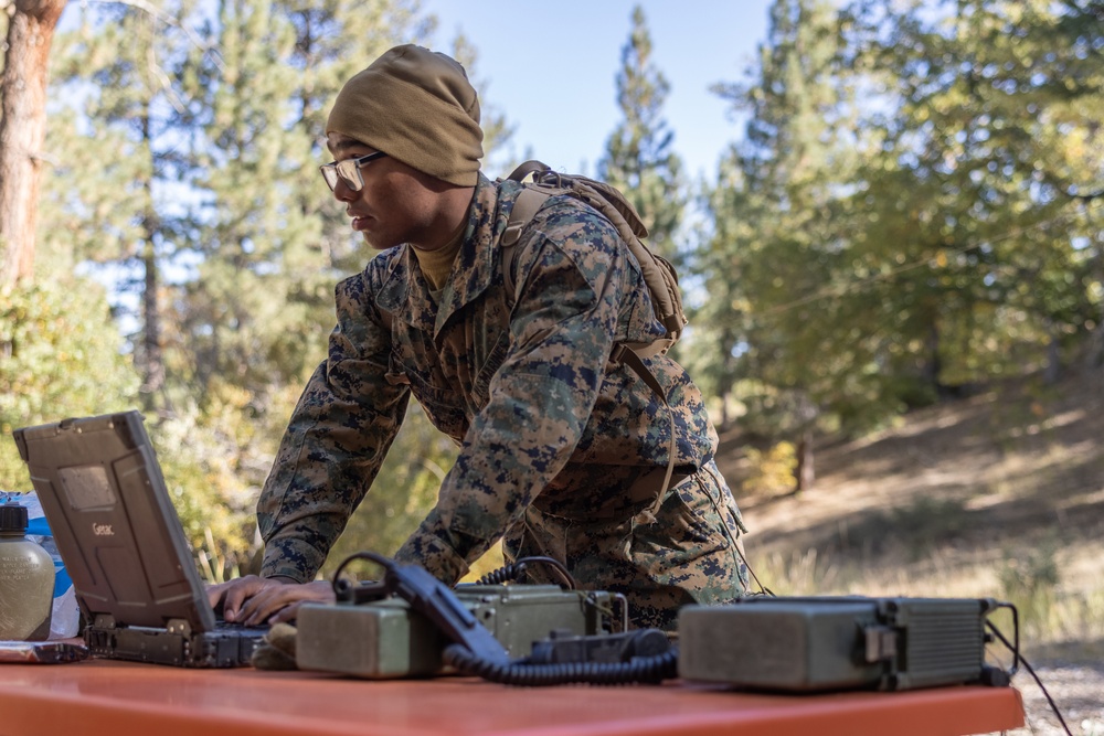 Marines with 1/7 conduct patrols at Big Bear Recreational Center in preparation for mountian warfare training