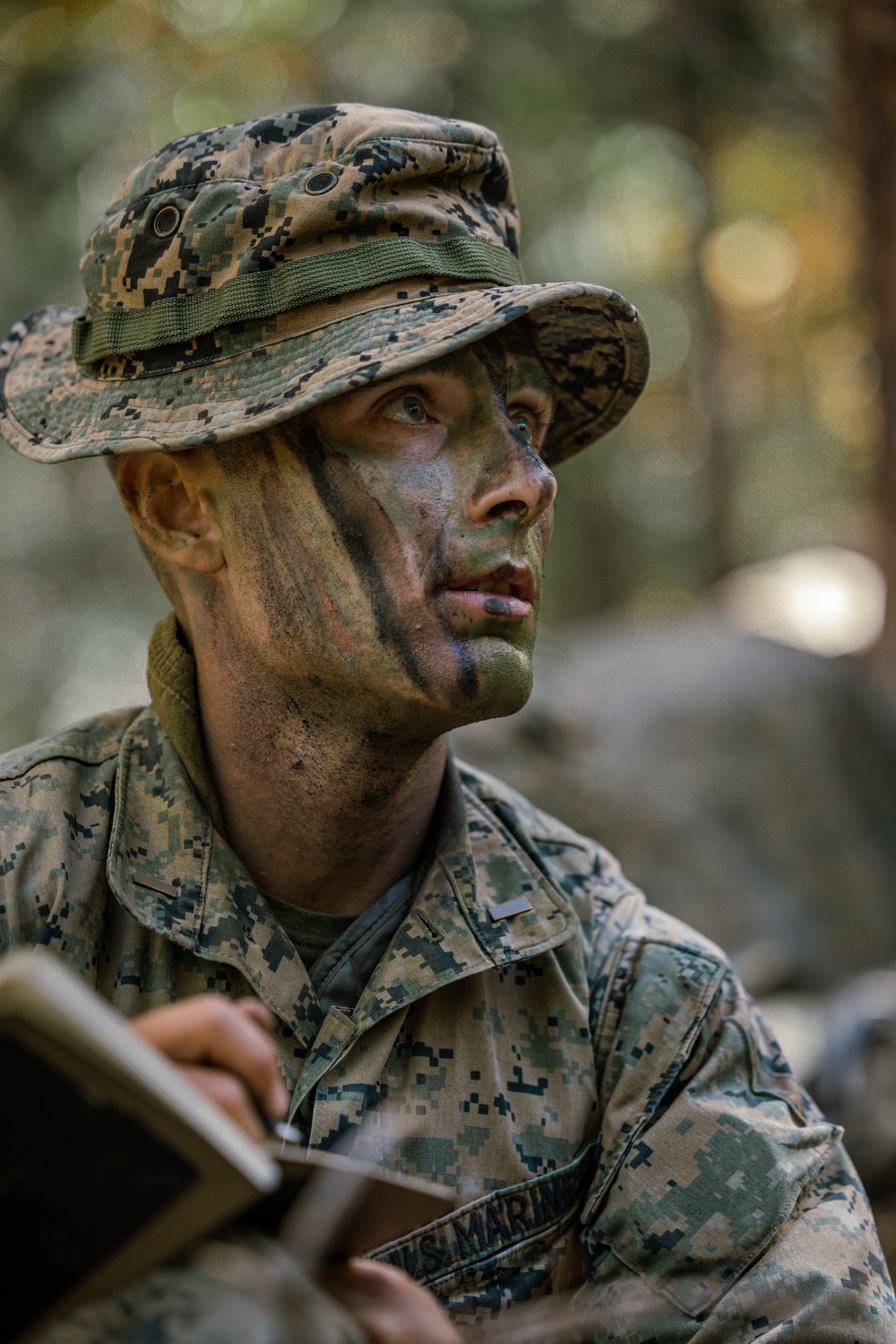 Marines with 1/7 conduct patrols at Big Bear Recreational Center in preperation for mountian warfare training