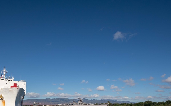 USNS Mercy arrives at Pearl Harbor for Pacific Partnership 2024-1