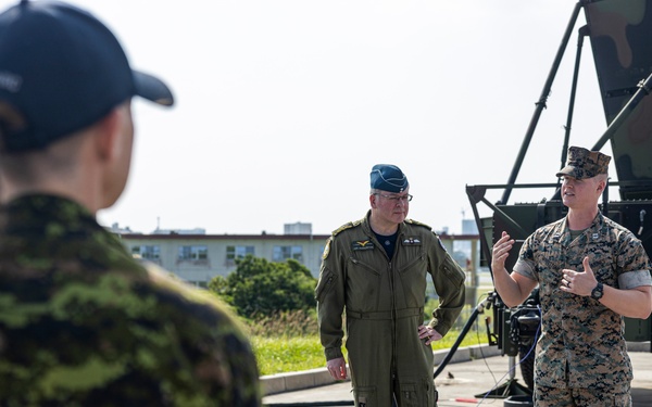 Maj. Gen. Iain Huddleston visits Marine Corps Air Station Futenma