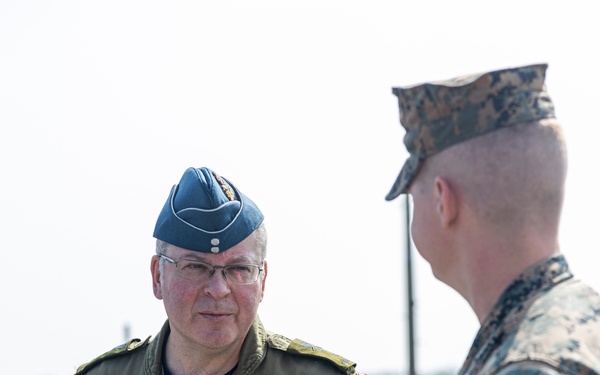 Maj. Gen. Iain Huddleston visits Marine Corps Air Station Futenma