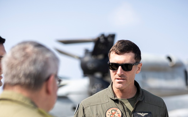 Maj. Gen. Iain Huddleston visits Marine Corps Air Station Futenma