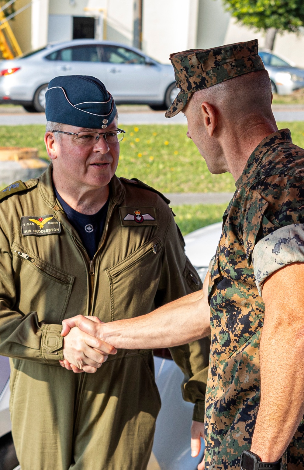 Maj. Gen. Iain Huddleston visits Marine Corps Air Station Futenma