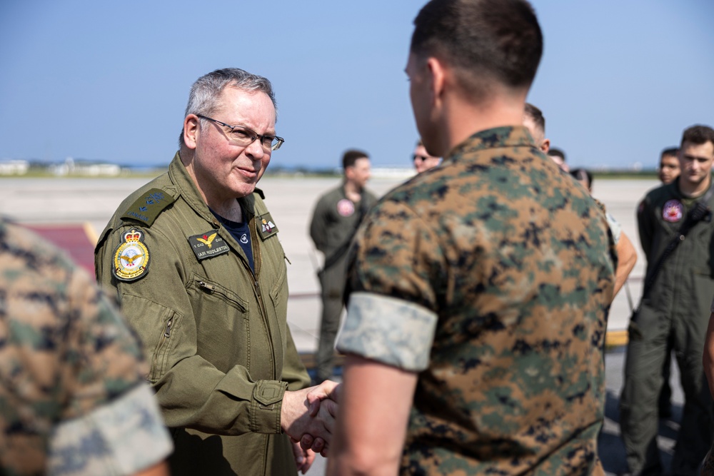 Maj. Gen. Iain Huddleston visits Marine Corps Air Station Futenma