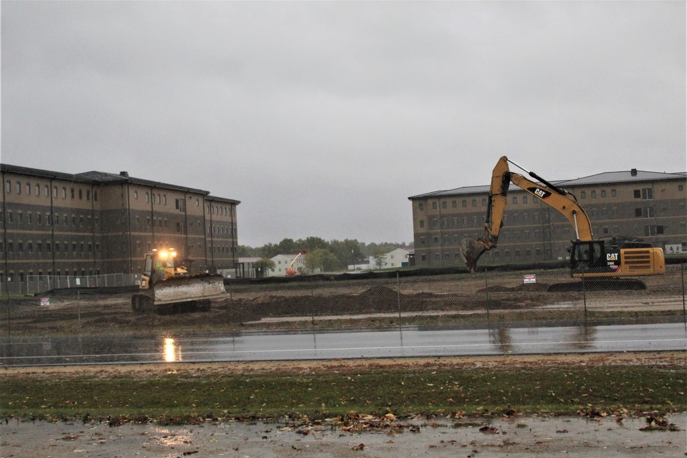 Infrastructure, excavation work underway for construction of third $28.08 million, four-story, 60,000-square-foot barracks at Fort McCoy