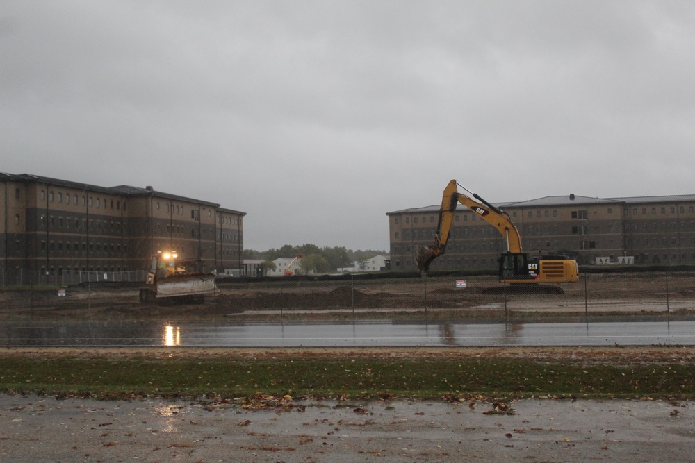 Infrastructure, excavation work underway for construction of third $28.08 million, four-story, 60,000-square-foot barracks at Fort McCoy