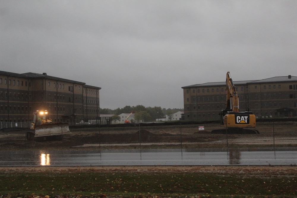 Infrastructure, excavation work underway for construction of third $28.08 million, four-story, 60,000-square-foot barracks at Fort McCoy