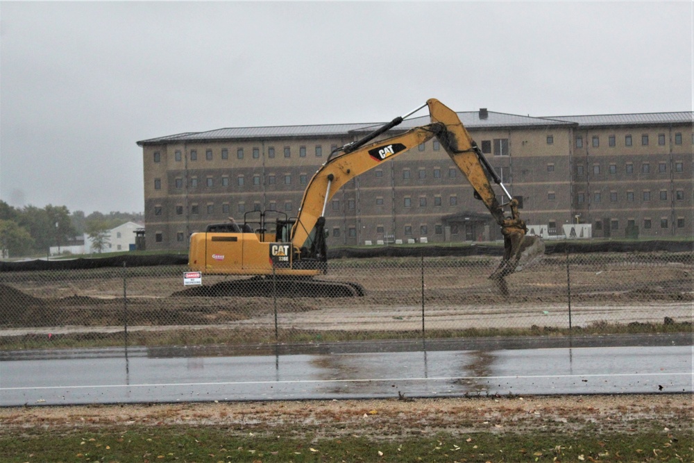 Infrastructure, excavation work underway for construction of third $28.08 million, four-story, 60,000-square-foot barracks at Fort McCoy