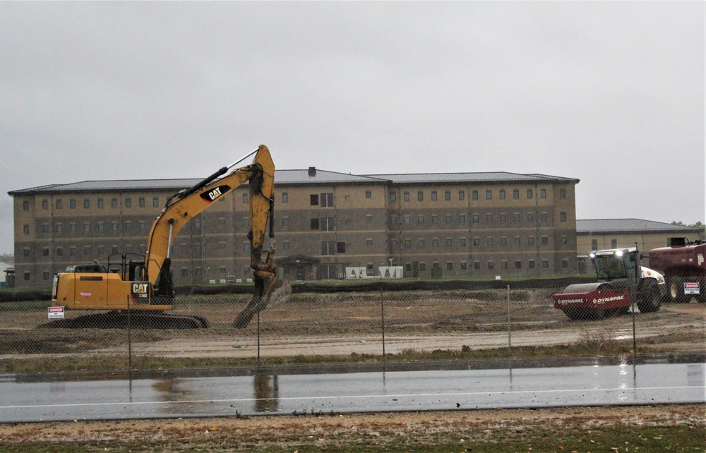 Infrastructure, excavation work underway for construction of third $28.08 million, four-story, 60,000-square-foot barracks at Fort McCoy