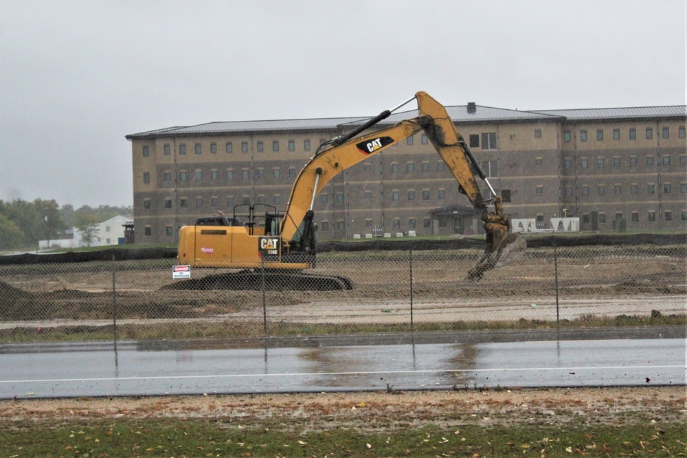 Infrastructure, excavation work underway for construction of third $28.08 million, four-story, 60,000-square-foot barracks at Fort McCoy