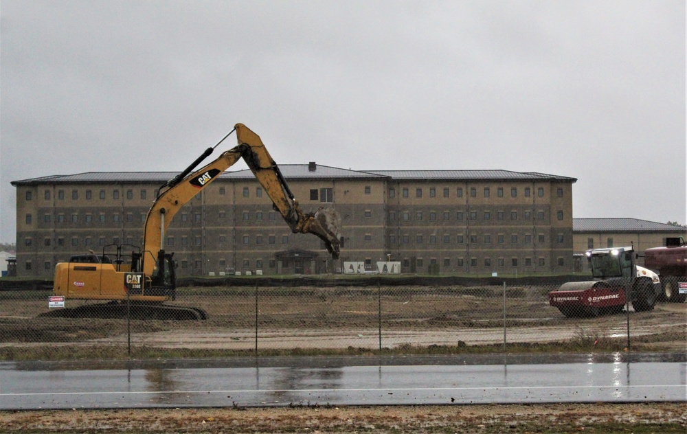 Infrastructure, excavation work underway for construction of third $28.08 million, four-story, 60,000-square-foot barracks at Fort McCoy