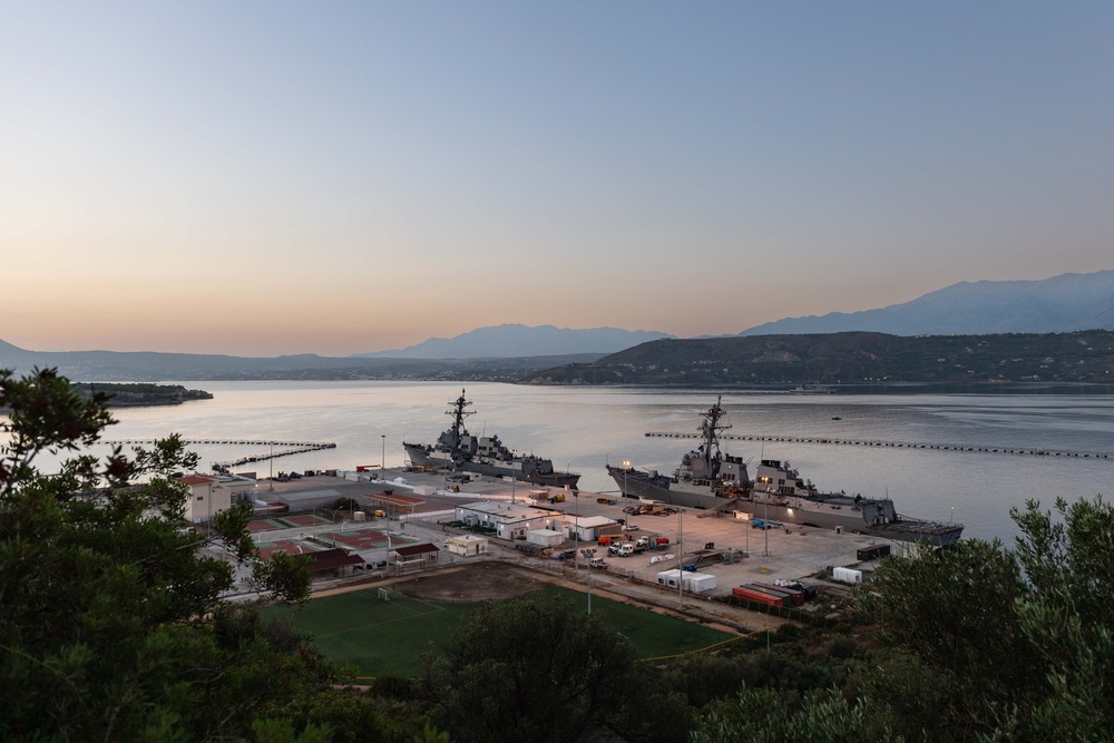 Two Destroyers in Port at NSA Souda Bay