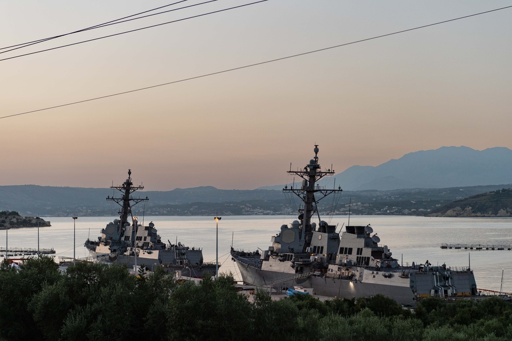 Two Destroyers in Port at NSA Souda Bay