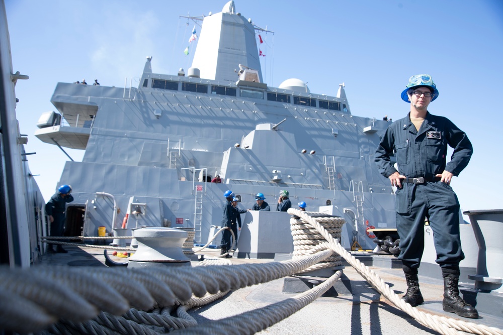 USS San Diego (LPD 22) conducts Sea and Anchor
