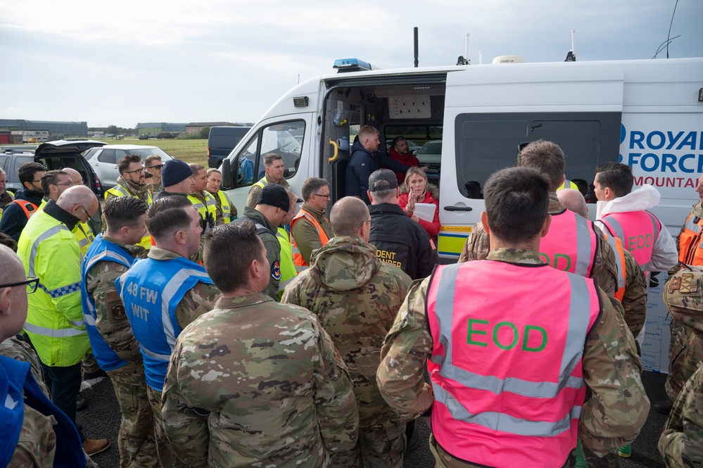 USAF, RAF participate in aircraft crash exercise