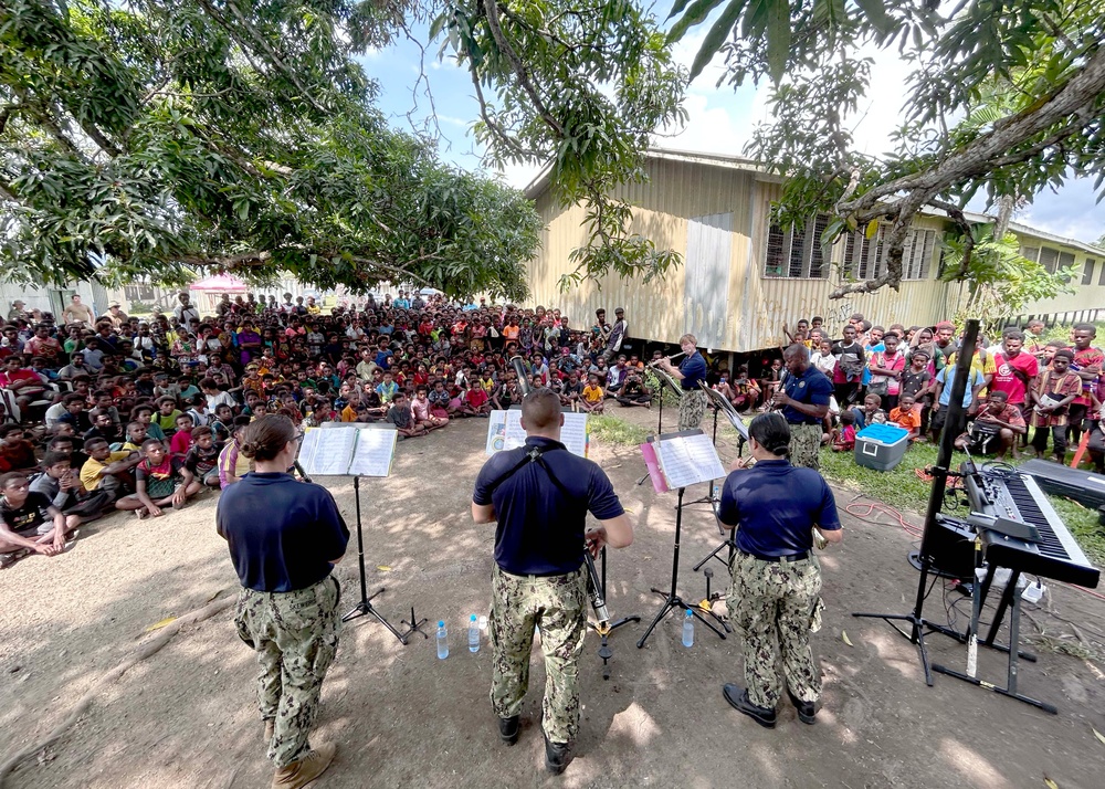 Pacific Partnership 2023: Band Performance at Mongniol Primary School