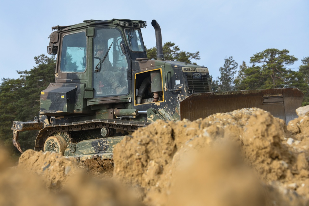 Regimental Engineer Squadron dig site operations