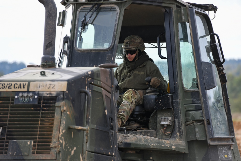 Regimental Engineer Squadron dig site operations