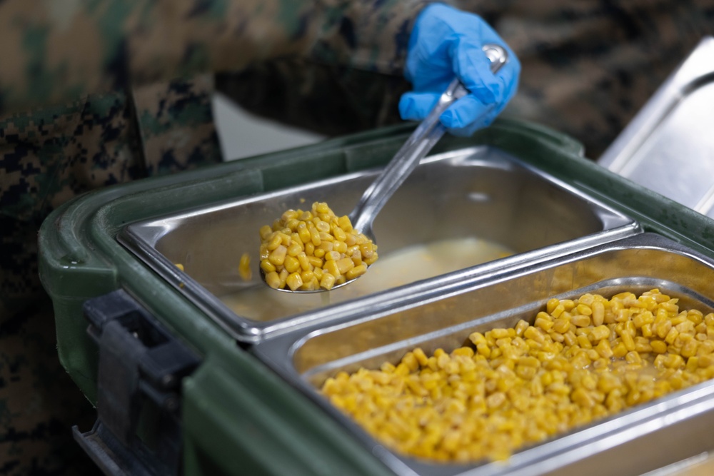 RD 23 FTX | Marines Serve Evening Chow on Hijudai