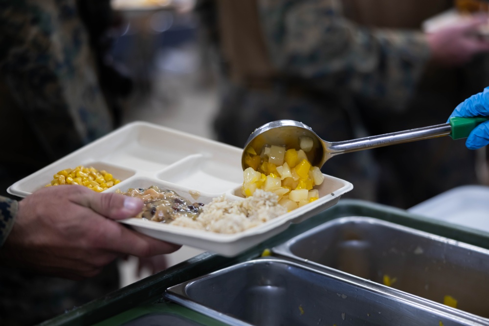 RD 23 FTX | Marines Serve Evening Chow on Hijudai