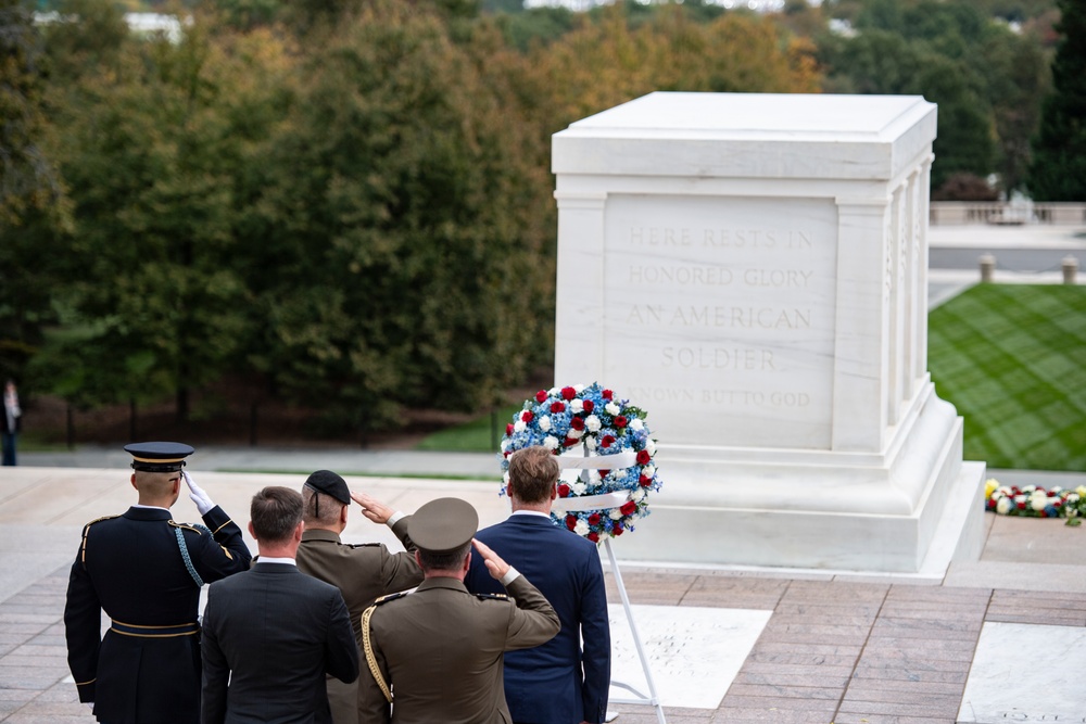 Minister of Defense of Croatia Mario Banožić Participates in a Public Wreath-Laying Ceremony at the Tomb of the Unknown Soldier