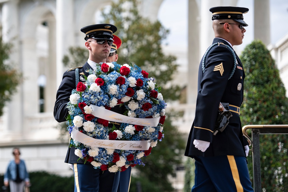 Minister of Defense of Croatia Mario Banožić Participates in a Public Wreath-Laying Ceremony at the Tomb of the Unknown Soldier