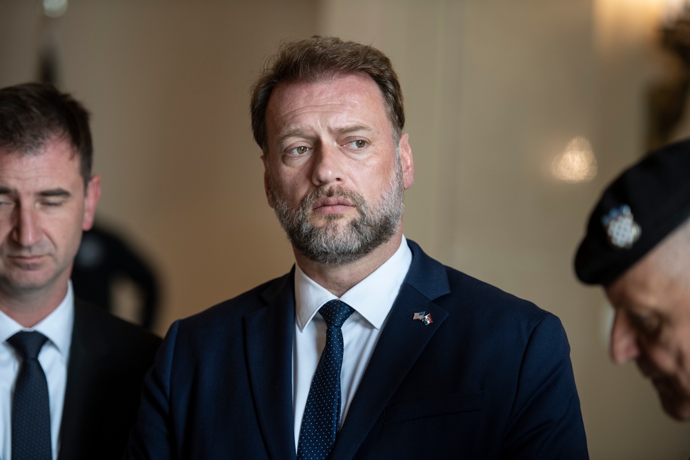 Minister of Defense of Croatia Mario Banožić Participates in a Public Wreath-Laying Ceremony at the Tomb of the Unknown Soldier