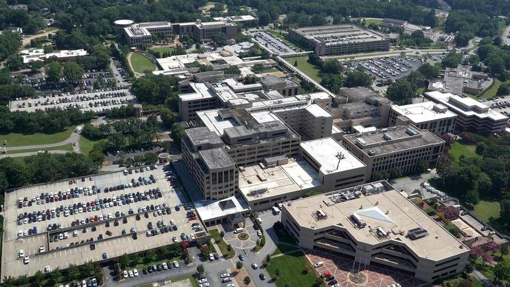 South Carolina Army National Guard UH-72B Lakota helicopter surveys landing sites at upstate hospitals