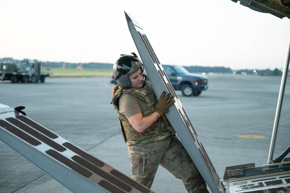 Yokota Airmen load cargo during Beverly Morning 24-1