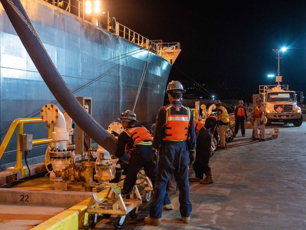 Personnel in Support of Joint Task Force-Red Hill Complete Transfer of Fuel to Merchant Tanker Empire State