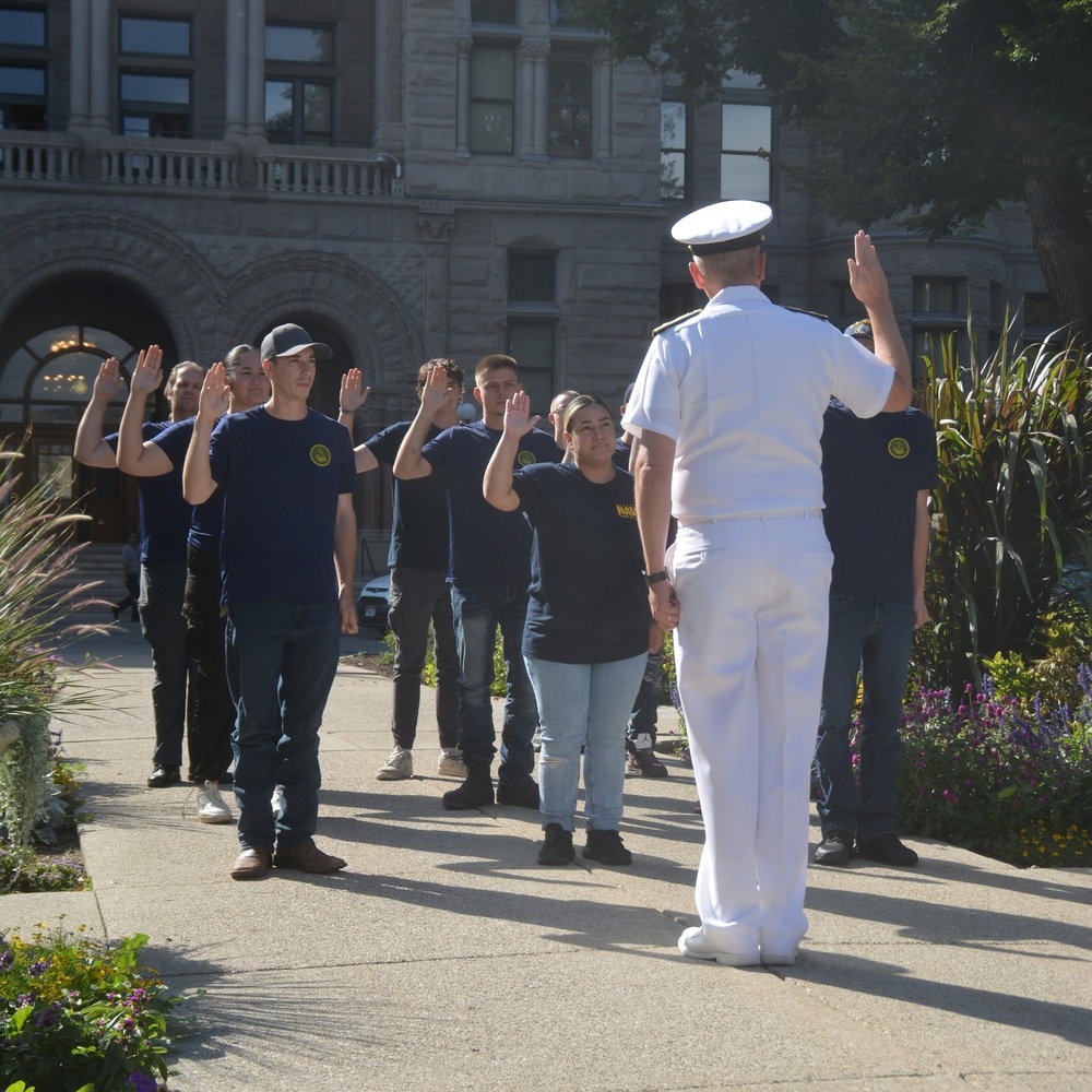 Future Sailors Take Oath of Enlistment During Navy Week