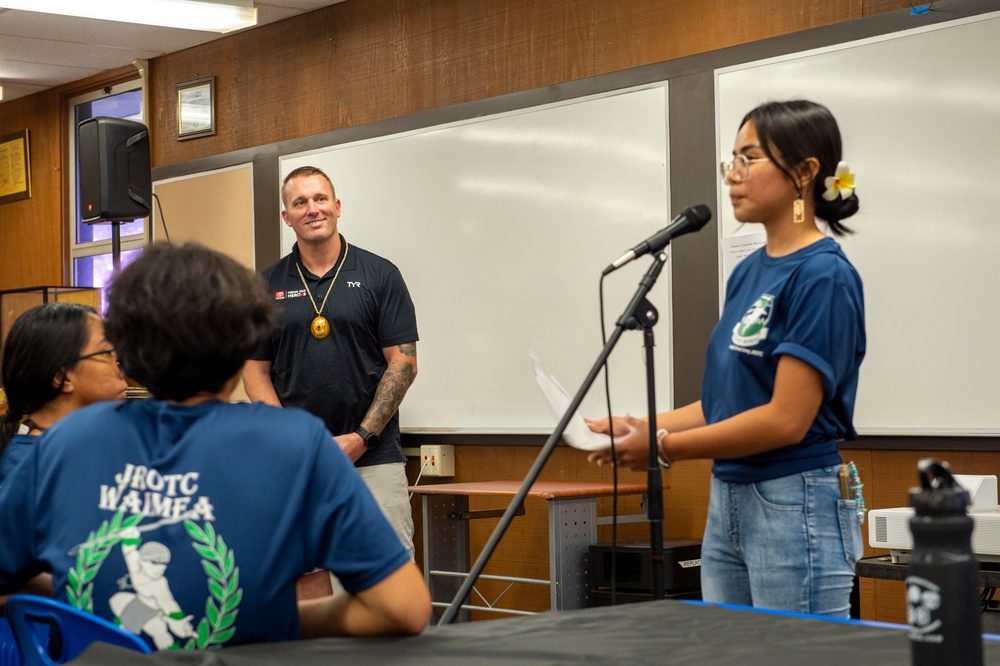 Medal of Honor Recipient Dakota Meyer Visits Junior RTOC in Kauai