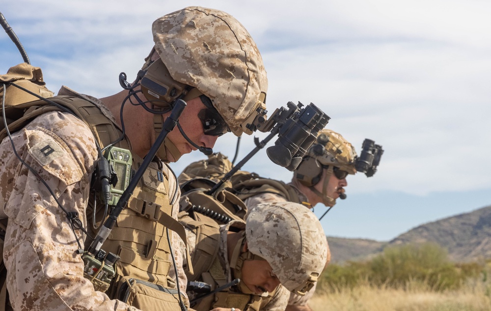 U.S. Marines with TACP perform ground communications with aircrafts