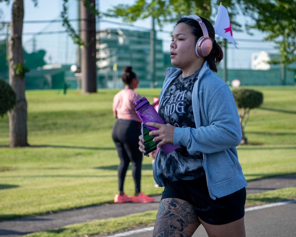 Team Yokota holds a 5K run against breast cancer