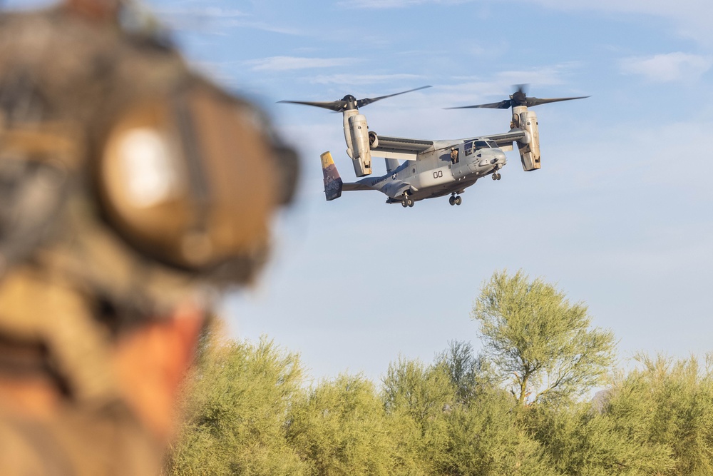 U.S. Marines with TACP perform ground communications with aircrafts