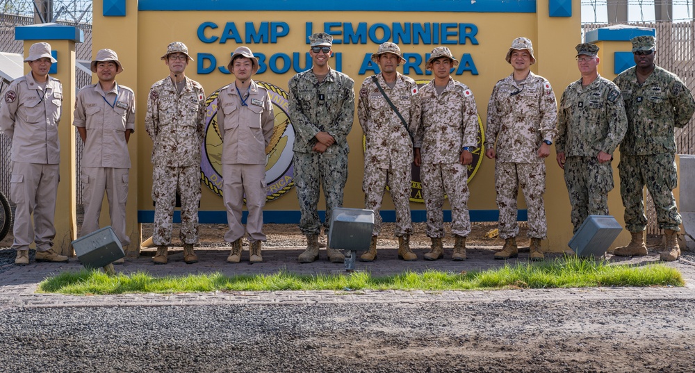 Japanese Ground Self-Defense Force Members Tour Public Works Department at Camp Lemonnier, Djibouti