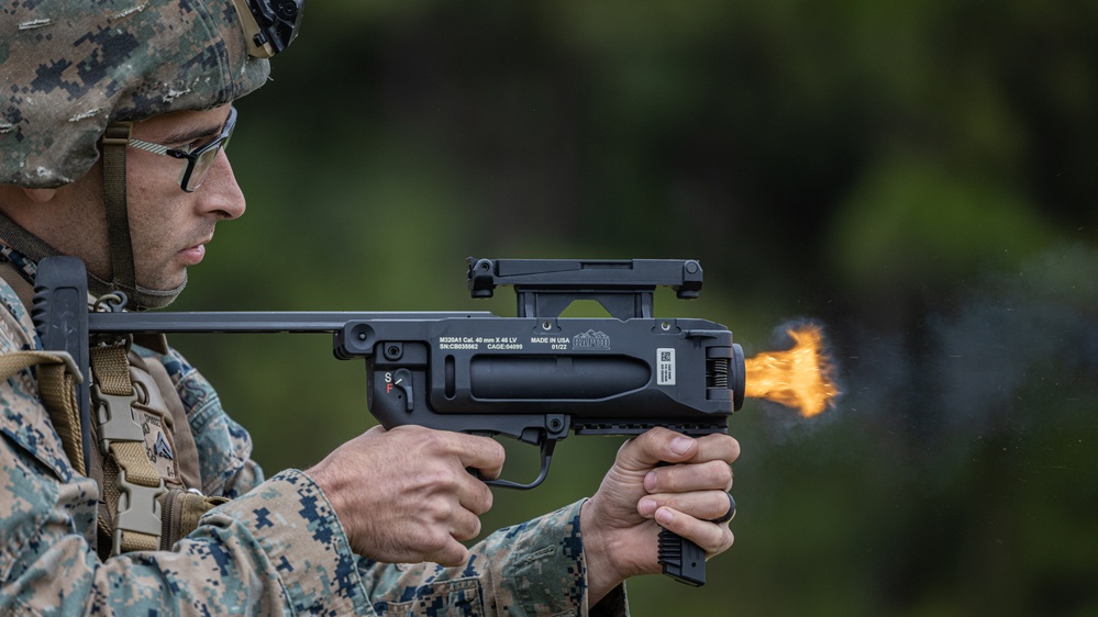 BLT 1/8 Marines Conduct Familiarization Fire and Riot Control Formations