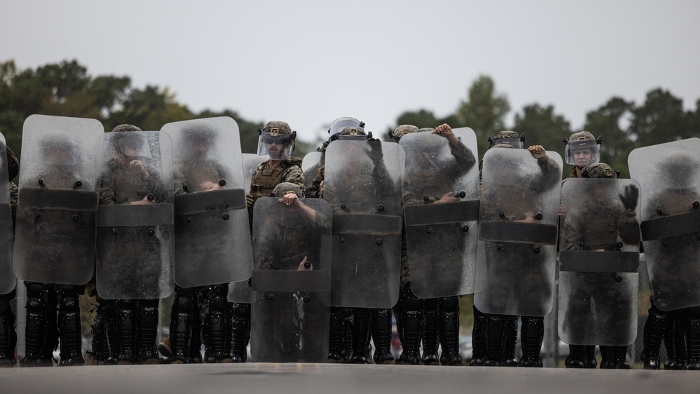 BLT 1/8 Marines Conduct Familiarization Fire and Riot Control Formations