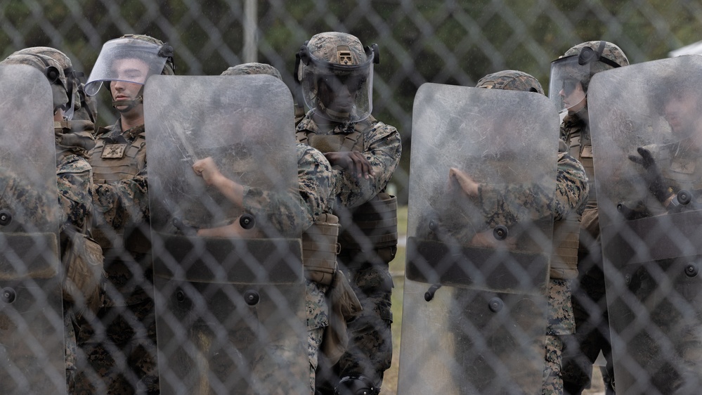 BLT 1/8 Marines Conduct Familiarization Fire and Riot Control Formations