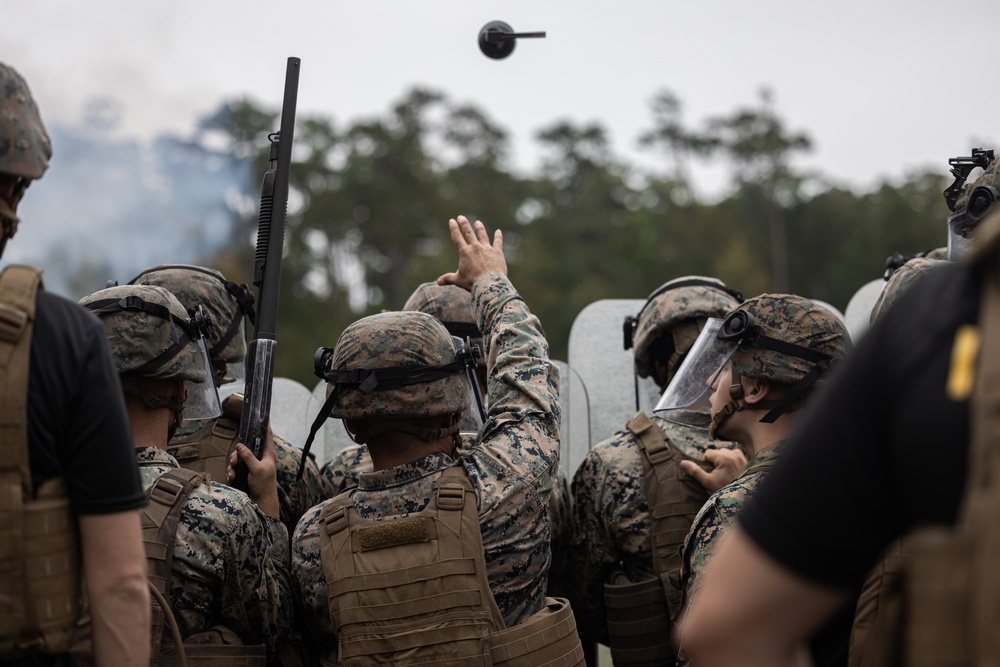 BLT 1/8 Marines Conduct Familiarization Fire and Riot Control Formations