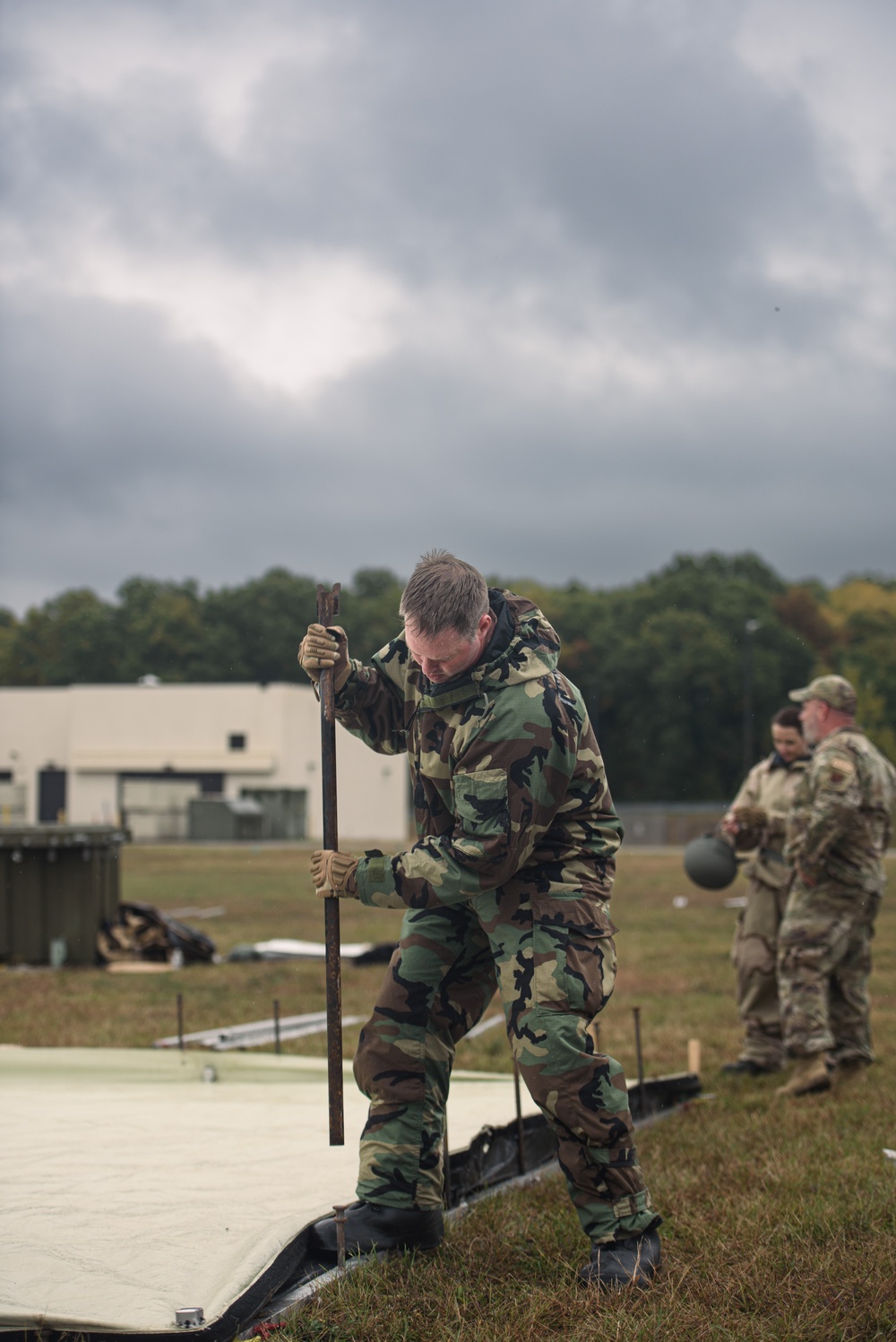 110th FFS assemble tents for readiness exercise