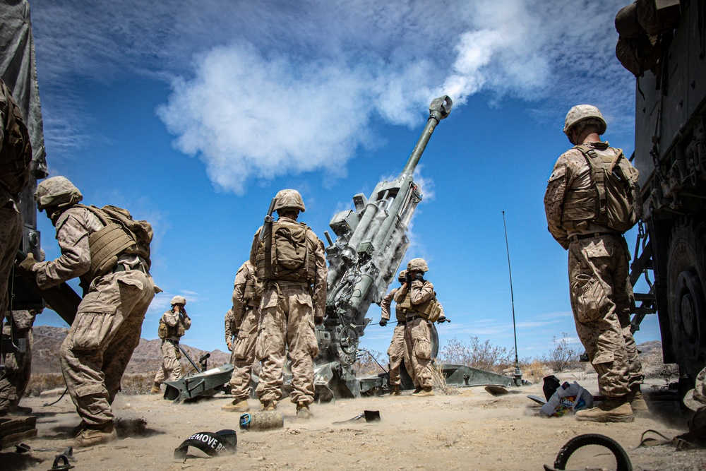 1st Battalion, 10th Marine Regiment, Marines fire M777 Howitzer in support of MDMX