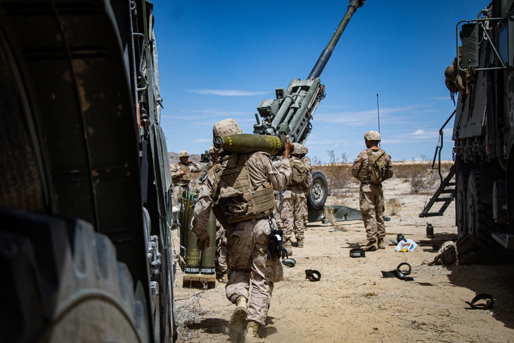 1st Battalion, 10th Marine Regiment, Marines fire M777 Howitzer in support of MDMX