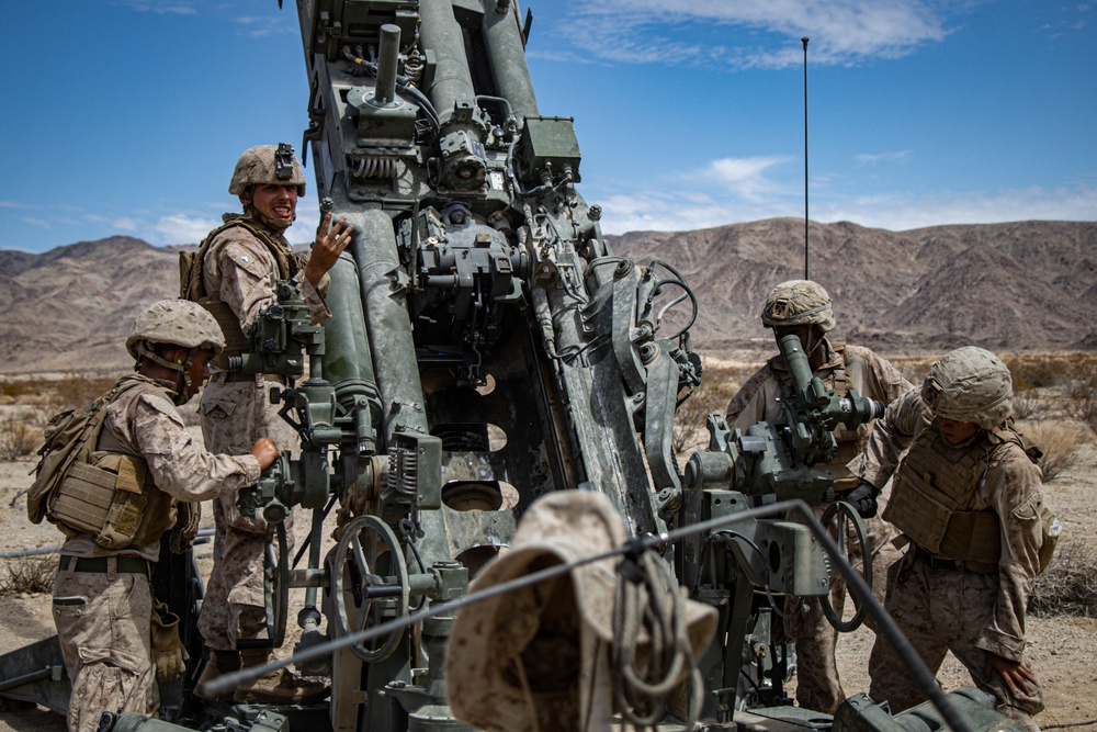 1st Battalion, 10th Marine Regiment, Marines fire M777 Howitzer in support of MDMX