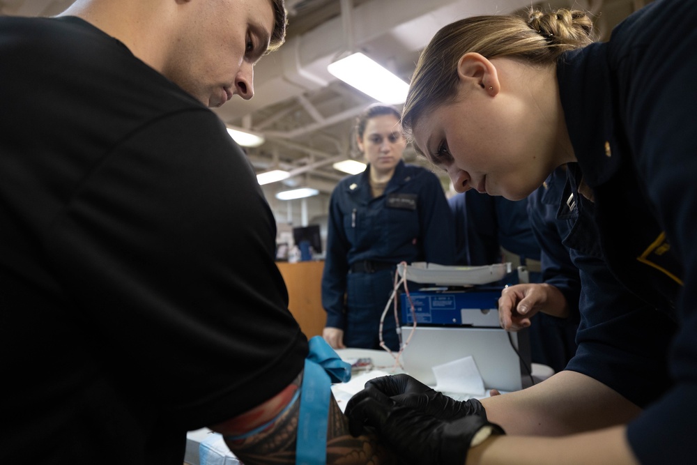 USS BATAAN BLOOD BANK ACTIVATION TRAINING
