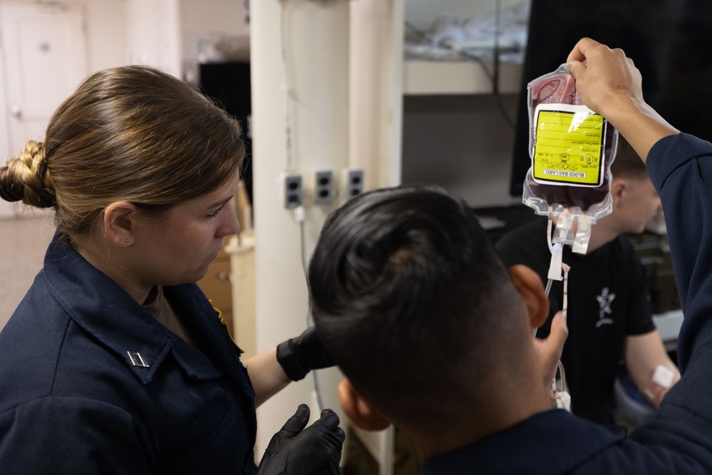 USS BATAAN BLOOD BANK ACTIVATION TRAINING