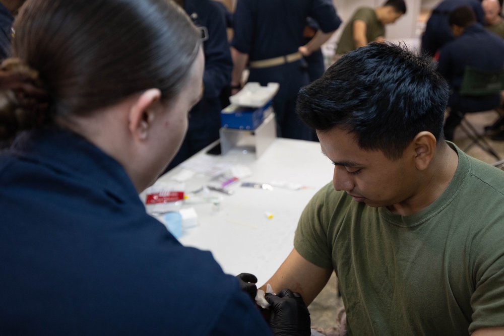 USS BATAAN BLOOD BANK ACTIVATION TRAINING