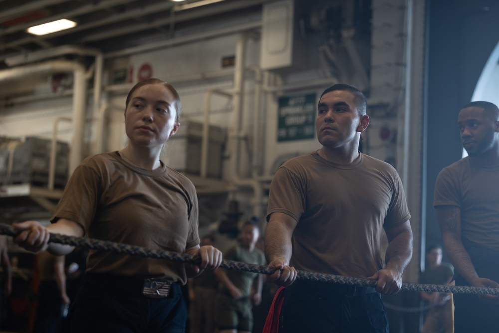 USS Bataan Line Handling Operations