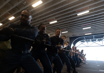 USS Bataan Line Handling Operations